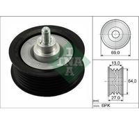 Puleggia di deviazione/guida, cinghia Poly-V INA per BOXER Autobus 2.2 2011-2020