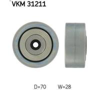 Puleggia di deviazione/guida, cinghia Poly-V SKF VKM 31211 per A6 C6 2 2004-2008