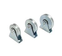 Puleggia fissa for fune metallica con cuscinetto singolo, ruota di trasmissione, ruota a canale, staffa principale in acciaio 45, rotazione regolare.(35mm)