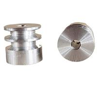 Puleggia for cinghia, 2 pezzi/set OD 30 mm in lega di alluminio con doppio mandrino for tornio, scanalatura a V for cinghia tonda in PU da 6 mm(10 mm)