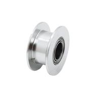 Puleggia for cinghia trapezoidale industriale, 1 puleggia folle 2GT con larghezza cinghia cuscinetto 6/9/10/12/15 mm, puleggia liscia in argento for accessori for stampanti (6 * 10 mm)(5 * 9mm)