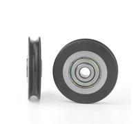 Puleggia for porta di spostamento 6 * 39 * 8mm, ruota concava con scanalatura a U, fune metallica sopra la ruota della linea, rullo con cuscinetto in nylon rivestito in gomma