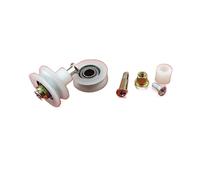 Puleggia for porta scorrevole, 10 pezzi 22mm Puleggia in plastica Cuscinetto Guida rotonda Corda scanalata Rullo for porta scorrevole for cancello