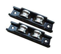 Puleggia for porte e finestre scorrevoli in plastica e acciaio, ruota a doppia gola da 88 mm, larghezza 16 mm, cuscinetto a rulli ad aghi, confezione da 2