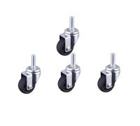 Puleggia for tavolino da caffè con ruota piatta da 4 pezzi/lotto da 1,25 pollici in PP nero(Screw-M8)