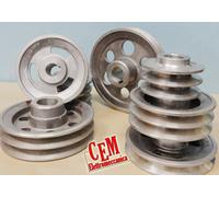 Puleggia Foro diametro 28 mm - Sezione A - 2 gole - Per motore elettrico cinghia