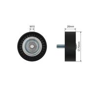 NTY Rullo guida trapezoidale RNK-FT-006 - compatibile FIAT ALFA ROMEO LANCIA OPEL SAAB