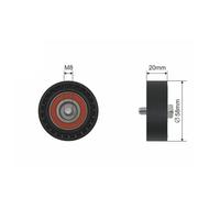 NTY Rullo tenditore RNK-AU-037 - Galoppino cinghia trapezoidale per Audi SEAT VW Skoda