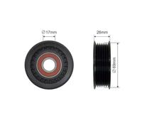 NTY Rullo tendicinghia RNK-CH-025 Plastica per Cadillac, Chevrolet, Isuzu