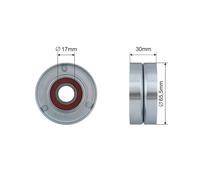 NTY RNK-CH-019 Rullo tenditore cinghia Poly-V