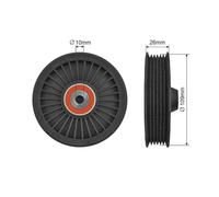 NTY Rullo tenditore cinghia Poly-V