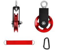 Puleggia in alluminio 90 Mm Disco Corda Fitness Con Clip di Supporto U Per Stelropes Fitness Ruota Cavi Per Corda Con Cuscinetto A Sfera