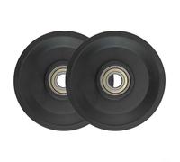 Puleggia in nylon con cuscinetto 6202z diametro esterno 112,5 mm per macchina da cavo accessorio attrezzature da palestra nero 2 pezzi