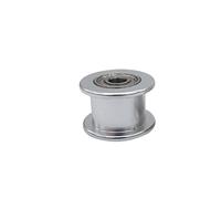 Puleggia inalluminio per cinghia di distribuzione, Puleggia tenditrice 2GT 20T con foro cuscinetto 3-5mm for cinghia GT2 6-10mm alluminio argento/nero(For Width 10mm,Bore 4mm NO TEETH)