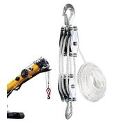 Puleggia per bottiglie, di sollevamento da 3/8", rapporto qualità-prezzo 5:1, capacità di carico rinforzata, blocco di sollevamento con una capacità di 2200 libbre per agricoltura, officina