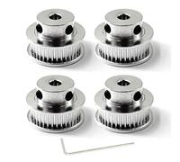 Puleggia per cinghia dentata, 40 denti, foro 12 mm, per stampante 3D CNC, 6 mm di larghezza, confezione da 4 pezzi (chiave inglese inclusa)