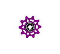 Puleggia per Deragliatore in Lega di Alluminio CNC - 10T 12T 14T 16T Rotelline Cambio per MTB e Bici da Corsa(12T-Purple)