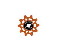 Puleggia per Deragliatore in Lega di Alluminio CNC - 10T 12T 14T 16T Rotelline Cambio per MTB e Bici da Corsa(14T-Orange)