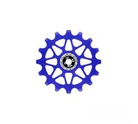 Puleggia per deragliatore MTB e bici da strada in lega di alluminio con opzioni 10T e 12T per accordatura della trasmissione personalizzabile (12T-blu)