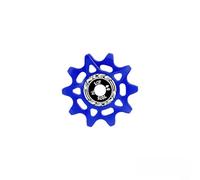 Puleggia per deragliatore per bici da strada MTB in lega di alluminio per spostamenti fluidi e attrito ridotto, 10T, 12T, 14T, 16T, CNC Precision Fit (10T-blu)
