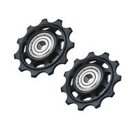 Puleggia per deragliatore per bicicletta, 11T, 12T, 13T, 14T, set di pulegge per deragliatore posteriore, con cuscinetti in ceramica, per mountain bike e bici da strada, guida e tensione di ricambio