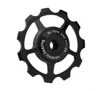 Puleggia per deragliatore posteriore per bici da strada e MTB, set di ruote in ceramica 10-17T con corpo in lega di alluminio, rullo deragliatore per bicicletta compatibile con albero da 6 mm (12T)