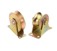 Puleggia per fune con scanalatura a V/U per impieghi gravosi, ruota a rulli in acciaio per stendibiancheria, sistemi di pulegge e sollevamento di gru, carico massimo 200 kg 4 pcs 5"(120mm-U)
