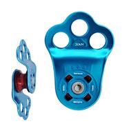 Puleggia per fune | Movimentazione del carico ottimizzata da 30 KN, puleggia per arrampicata su roccia, di risalita per carichi pesanti | Attrezzatura di salvataggio su corda per la discesa in