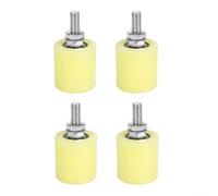 Puleggia per porta scorrevole, 4 pezzi, ruota di posizionamento push-pull regolabile in nylon, con cuscinetti in acciaio per guida cancello (50 x 50)