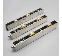 Puleggia per porta scorrevole, con fori preimpostati per chiodi e altezza regolabile, per ambienti residenziali e commerciali (15 × 24 mm)