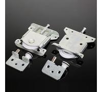 Puleggia per porta scorrevole con tampone di smorzamento, ruota per anta dell'armadio e armadio, capacità di carico 20 kg, rullo in nylon con altezza regolabile, argento