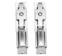 Puleggia Per Porta Scorrevole-Kit Hardware Porta Barn Esterno Binario 2x Con Acciaio Al Carbonio Resistente All'Usura, Rulli Silenziosi | Via Heavy Duty Per Grande