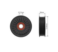 Puleggia Rotella Cintura Avvolgitore Per LAND ROVER RANGE II 3.9 4.6 500087