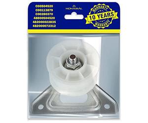 Puleggia Tendicinghia Asciugatrice per Ariston per Indesit per Whirlpool Tendi Cinghia C00504520 C00113879 C00280370 48800504520 482000022835 482000072312 Garanzia di 10 Anni - Monteral