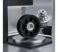 Puleggia tendicinghia per asciugatrice Bosch, Siemens e Neff - Parte di ricambio per rullo folle, diametro 45 mm (1)