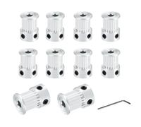 Puleggia tenditrice GT2 20 denti foro 5mm larghezza 6mm per cinghia dentata, stampante 3D, CNC, robotica (confezione da 10)(GT2 Pulley 10mm,20Tooth Bore 5mm)