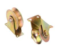 Puleggia versatile con ruota a rulli con scanalatura a V/U, ruota per carichi pesanti per gru di sollevamento, sistemi a puleggia invertita e porte a rulli, 200 kg 2 pcs 5"(120mm-V)