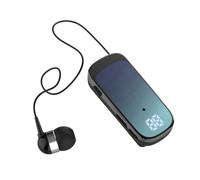 Puleuroy K65 Auricolare Bluetooth Cablato Retrattile con Clip per Cravatta Display Digitale in-Ear Cuffia Monoauricolare Business A Lunga Durata Blue