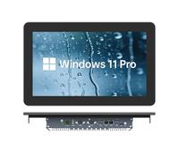 PULIJAZ 27 Pollici Industrie Panel PC,Industriale PC Touchscreen IP65,Fanless Touchscreen Monitor,Per Automazione,Chioschi,Monitoraggio(I5-7200U,8GB RAM 256GB SSD)