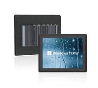 PULIJAZ Industrie Panel PC Industriale Touchscreen Pannello PC 15”,Fanless Embedded IP65 Schermo Capacitivo Monitor,Windows OS,4xUSB3.0,2xUSB2.0,HDMI,4xRS232＋2×RS485 COM,2xLAN(J641216G RAM 256GB SSD)