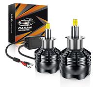 Pulilang H3 LED, 360° 96 CSP chip 8 lati 800% più Luminoso Lampadina 30000LM 150W 6500K LED Bianco H3 per Auto e Moto Che Utilizzano CANBUS Senza Errori, Impermeabile IP68 Plug and Play, 2 Set