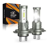 Pulilang Lampadine H7 LED, 55W 18000LM 6500k Bianco Freddo 400% Luminosità 1:1 Mini Dimensioni H7 LED Non Polarità Per Auto e Moto Faro Per Sostituzione Lampadine Alogene e Kit Xenon 2 Lampade