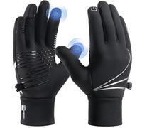 PULIOU Guanti Invernali Antivento Termici Impermeabili per Uomo e Donna, Guanti da Caldi Sportivi con Touch Screen per Moto, Bici, Corsa, guida, Sci, M