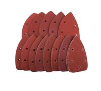 pulire il vassoio, Disco di carta vetrata rosso 140x98mm triangolo 5 fori gancio ad anello 40-1000 grana 20 pezzi for levigatura del legno(180)