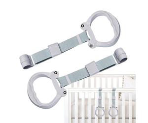 Pulisci anelli per Play Pen, baby pull anelli per il box | 2x Ploypen Pull Hands Assistente a piedi | Giocattoli per esercizi, attività di sostentamento del letto di sicurezza per lo sviluppo delle co