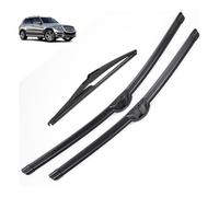 Pulisci il parabrezza Set di spazzole per tergicristalli anteriori e posteriori compatibili per Benz Classe GLK X204 2008-2014 22 pollici + 19 + 12 Kit ricambio per