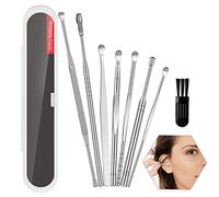 Pulisci Orecchie, 8 Pcs Acciaio inossidabile Ear Wax Remover Pulisci Orecchie Spirale Kit Pulizia Orecchio, Riutilizzabile Strumenti Rimozione Cerume Set per Neonati Bambini e Tutta la Famiglia Igiene
