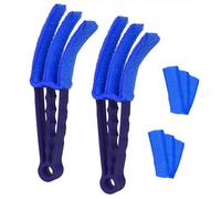 Pulisci Persiane,2 PCS Microfibra Cieco Duster Lavabile Spazzole Pulisci Persiane con 2 Manicotti in Microfibra Aggiuntivi Finestra Pulitore Ciechi Microfibra