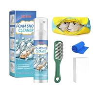 Pulisci Scarpe, Kit Pulizia Scarpe da 100 ml con Sacchetto per Scarpe, Spazzola, Panno per la Pulizia, Spugna per la Pulizia,per Sneakers per Scarpe Bianche Stivali in Maglia Allenatori Pelle Nabuk