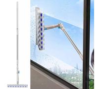 Pulisci vetri con asta di prolunga, multiuso, tergivetro, spugna in microfibra